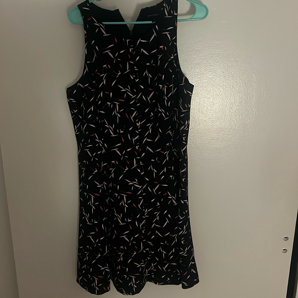 Banana Republic Navy A Line Midi Dress Sz 14